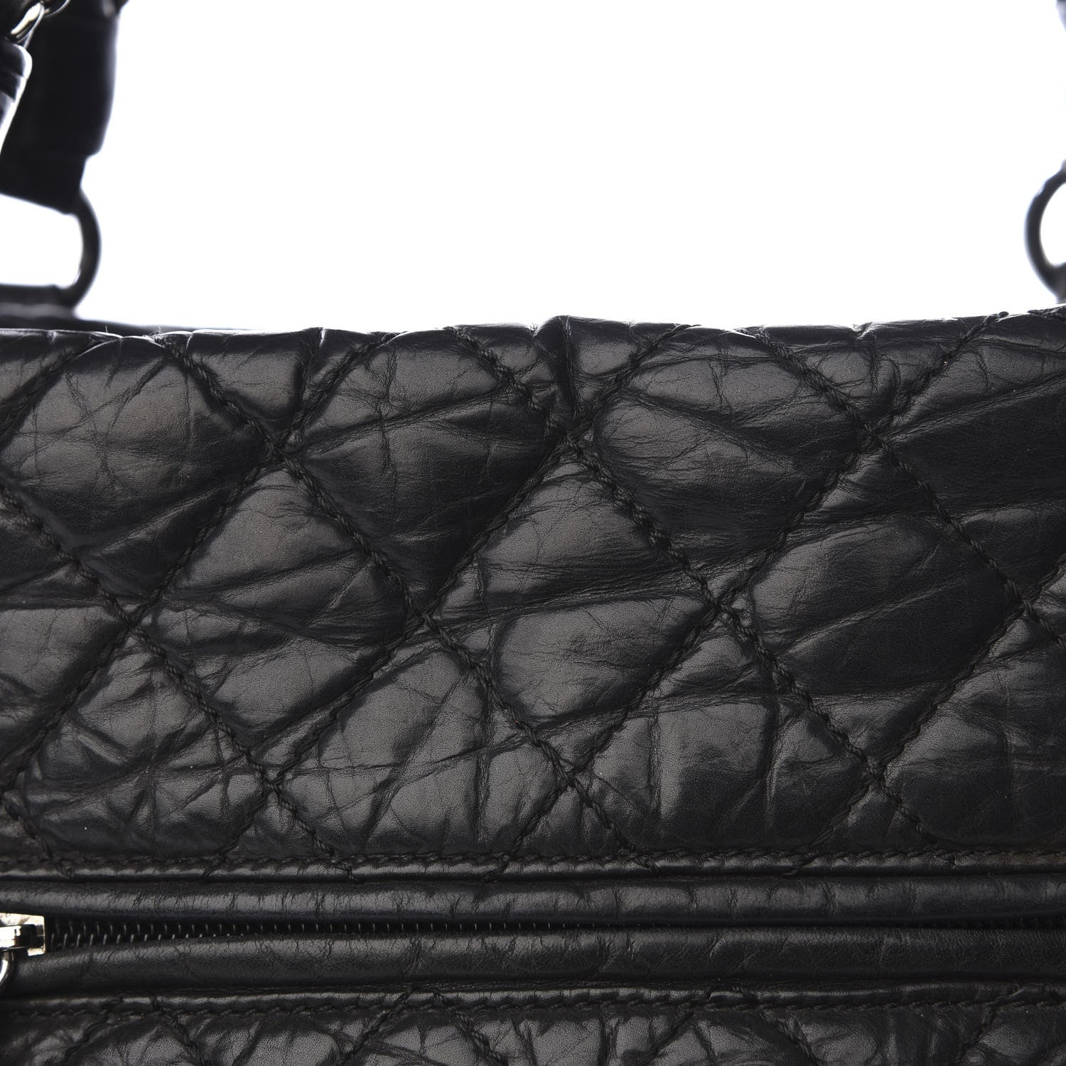 Chanel Aged Calfskin Vintage Ligne Lady Braid Tote Black 8 of 8