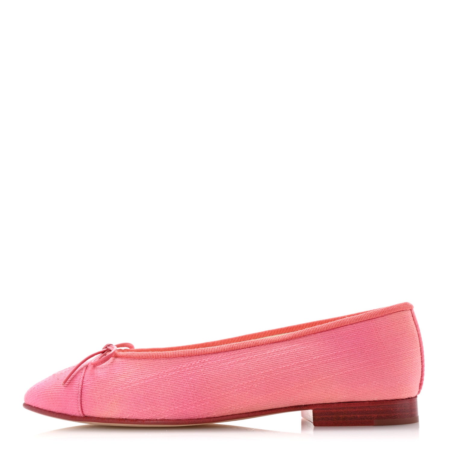 Chanel Denim CC Cap Toe Ballerina Flats 37.5 Pink 1 of 10