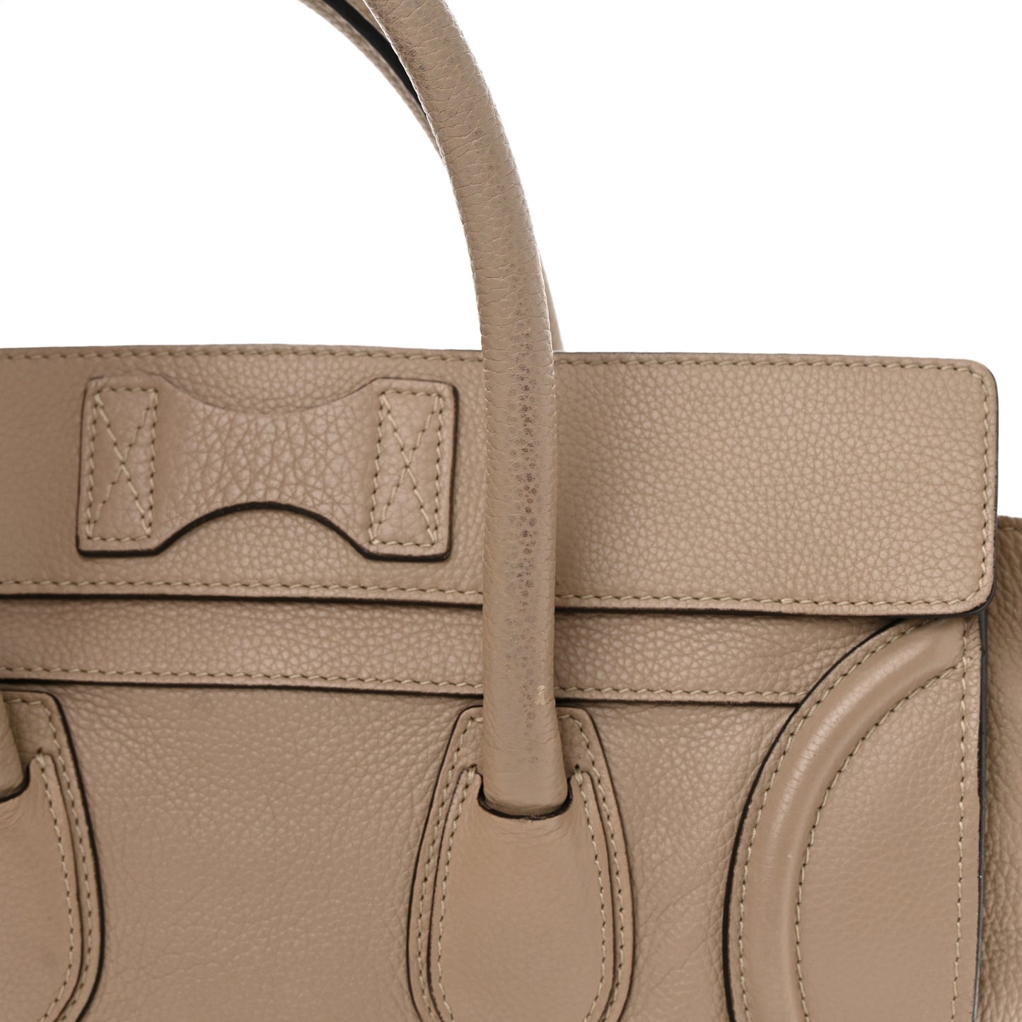 Drummed Calfskin Mini Luggage Dune