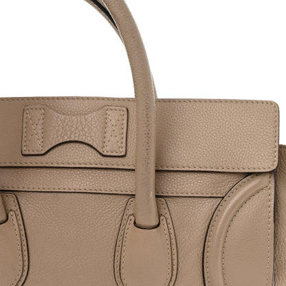 Celine Drummed Calfskin Mini Luggage Dune 20 of 26
