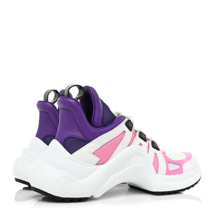 Louis Vuitton Calfskin Technical Nylon LV Archlight Sneaker 38.5 Pink 4 of 11