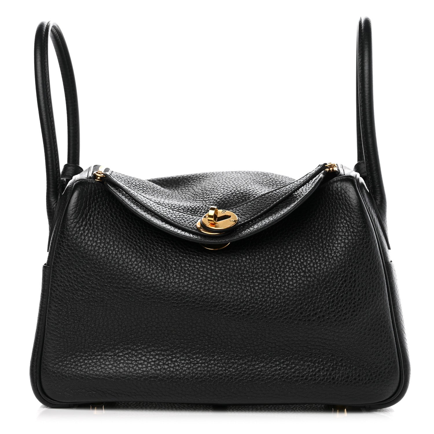 Hermes Taurillon Clemence Lindy 26 Black 1 of 8