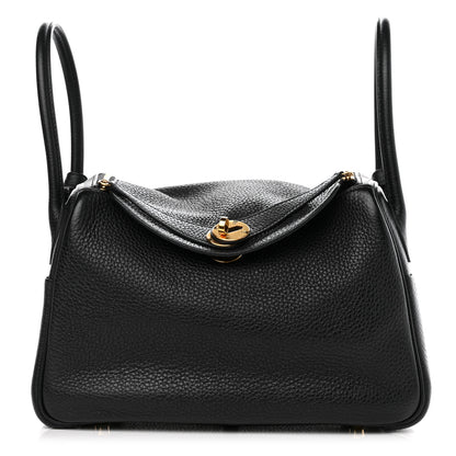 Hermes Taurillon Clemence Lindy 26 Black 1 of 8