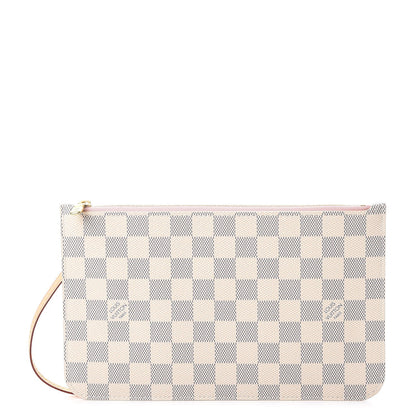 Louis Vuitton Damier Azur Neverfull MM GM Pochette Rose Ballerine 1 of 8