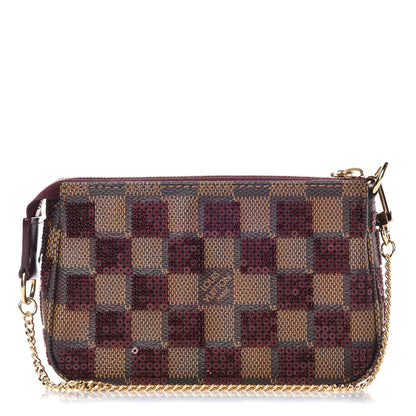 Louis Vuitton Damier Paillettes Mini Pochette Accessories Red 1 of 8