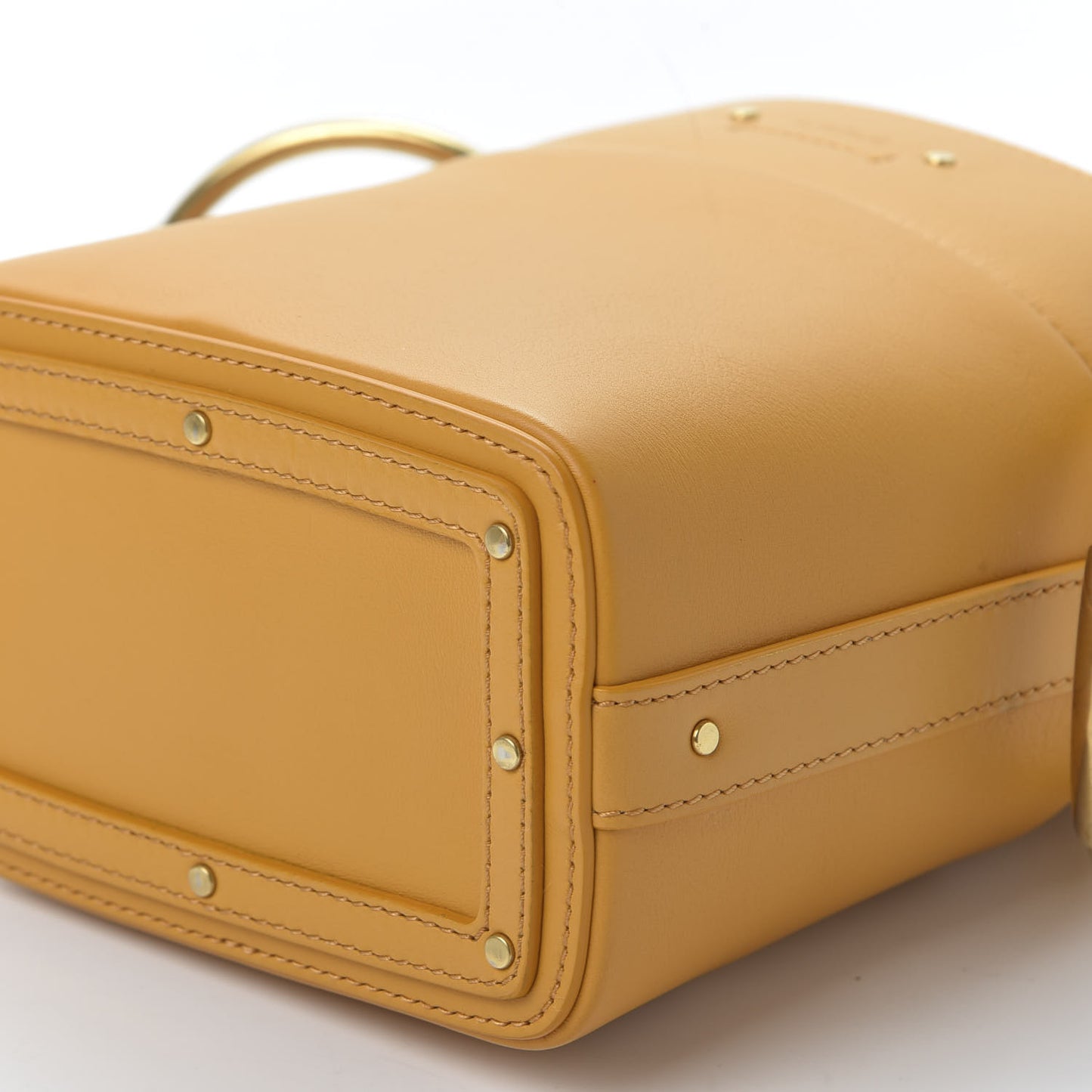 Smooth Calfskin Mini Roy Bucket Bag Burning Camel