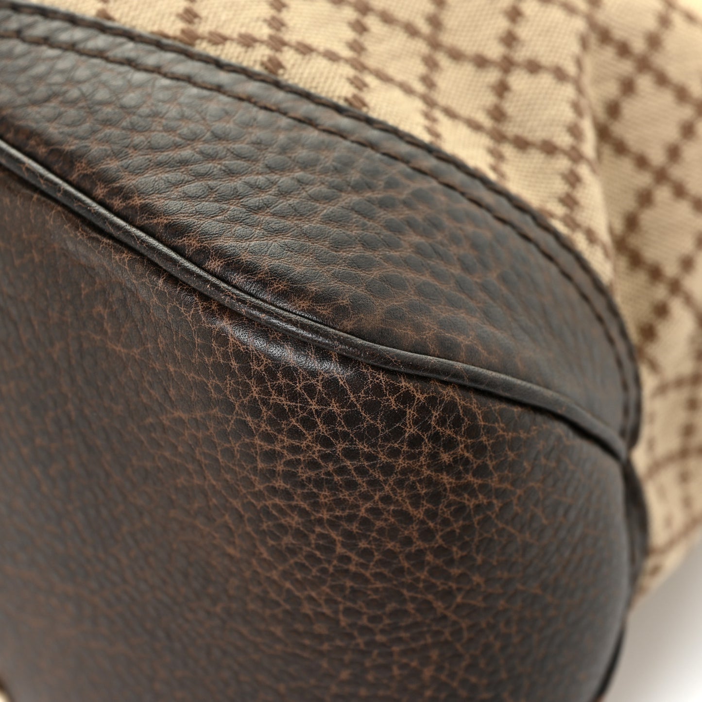Diamante Medium Cathrine Dome Satchel Dark Brown