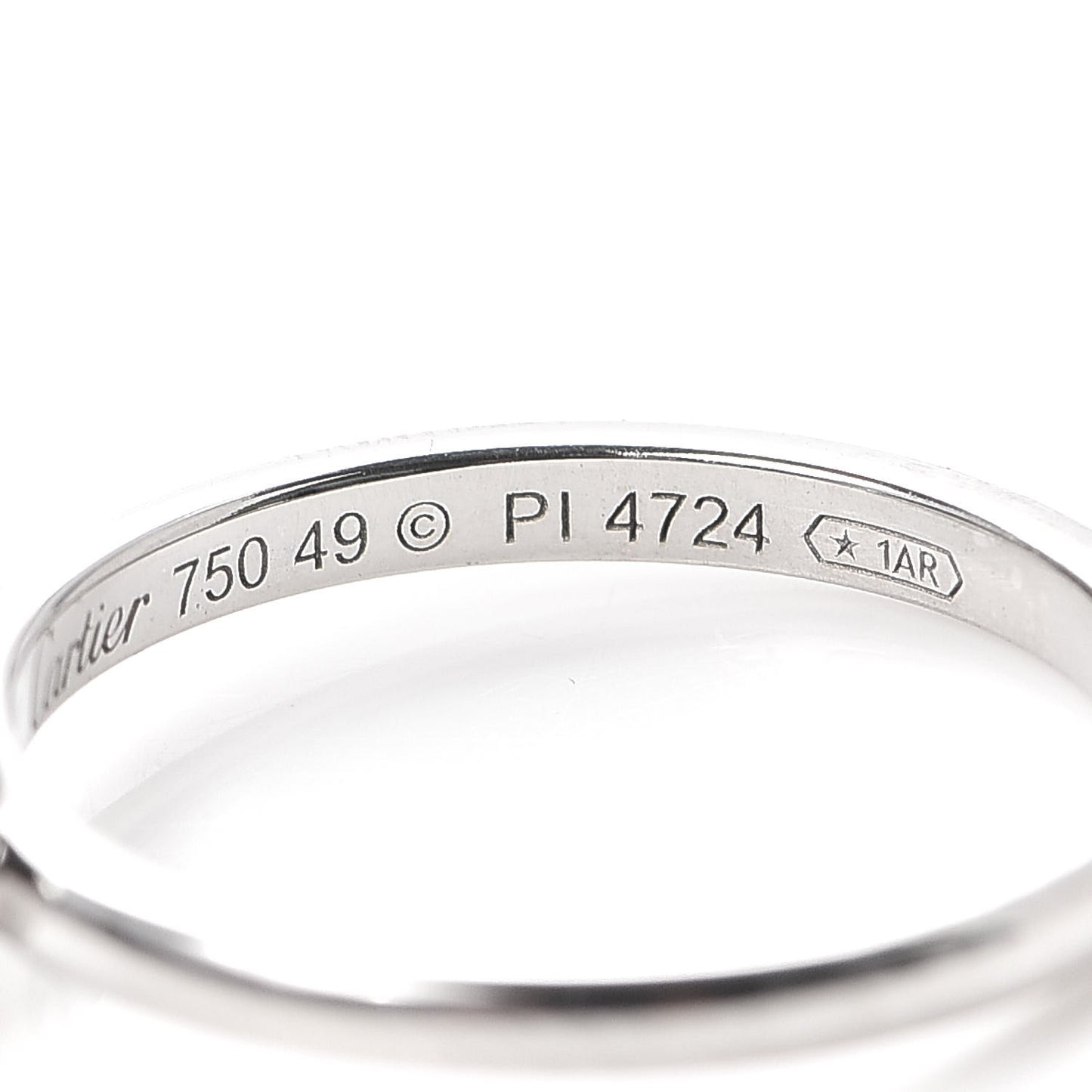 18K White Gold Diamond D'Amour Heart Ring 49 5