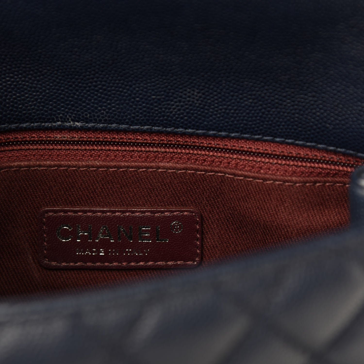 Chanel Caviar Quilted Mini Coco Handle Flap Navy Blue 10 of 12