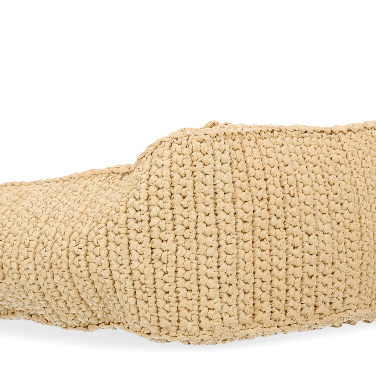 FASHIONPHILE PRADA Yarn Raffia Effect Crochet Logo Embroidered Small Tote Bag Naturale 7 of 8