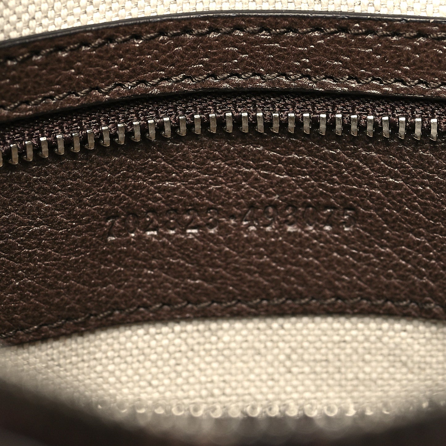 GG Supreme Monogram Textured Calfskin Web Large Attache Shoulder Bag Beige Ebony New Acero