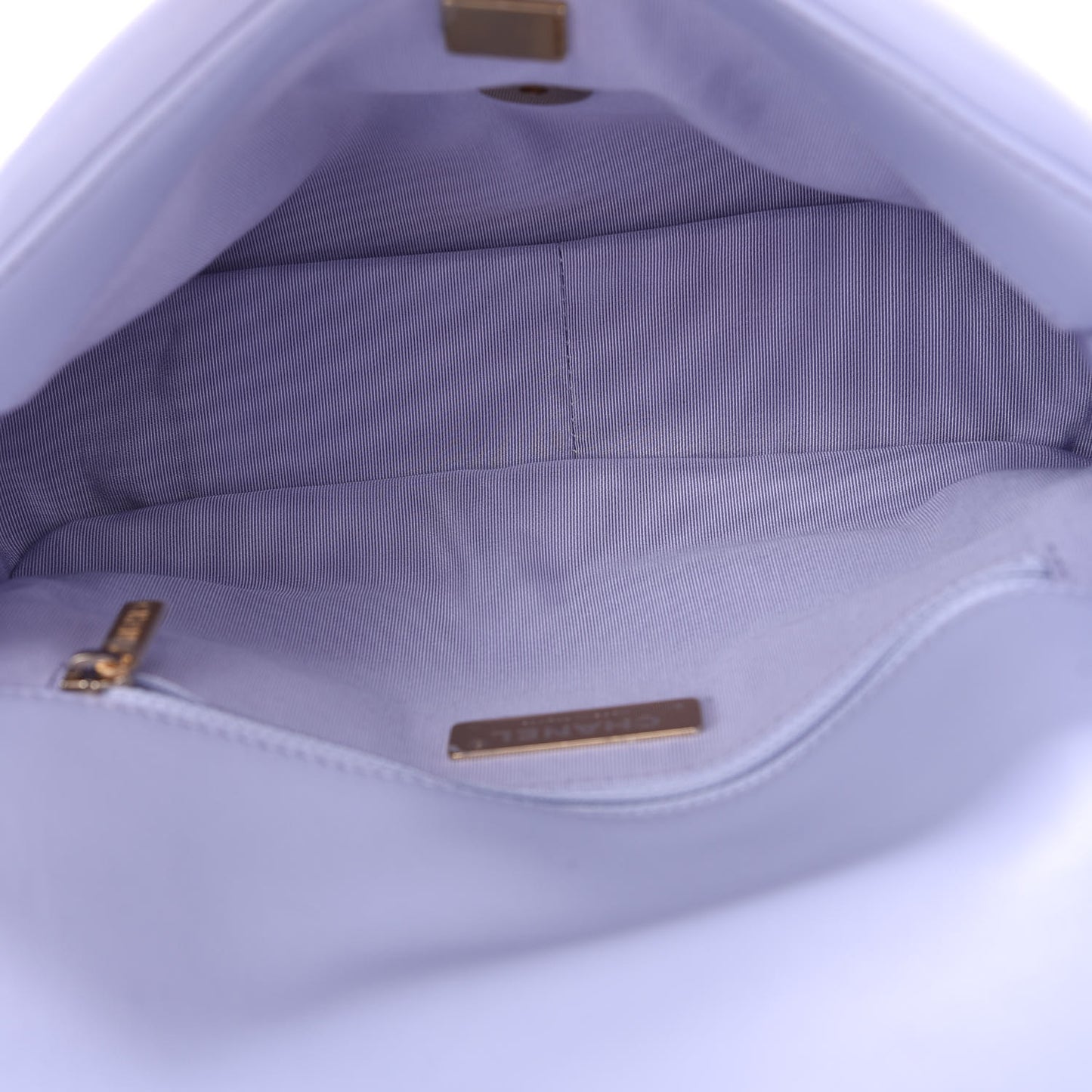 Lambskin Quilted Medium Chanel 19 Flap Light Purple