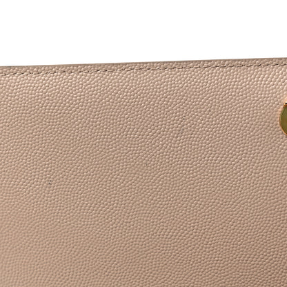 Saint Laurent Grain De Poudre Medium Monogram Kate Satchel Dark Beige 10 of 10