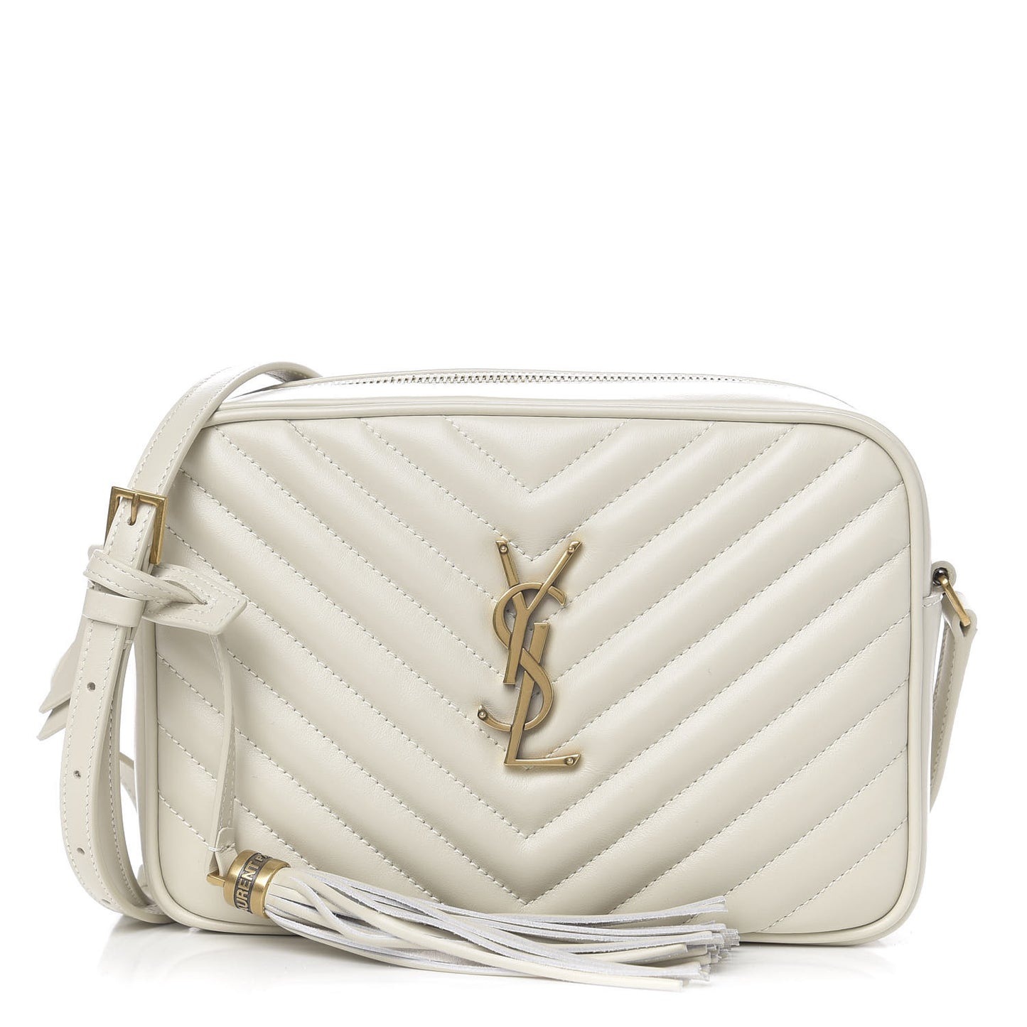 Calfskin Matelasse Monogram Lou Camera Bag Crema Soft