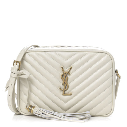 Saint Laurent Calfskin Matelasse Monogram Lou Camera Bag Crema Soft 1 of 8