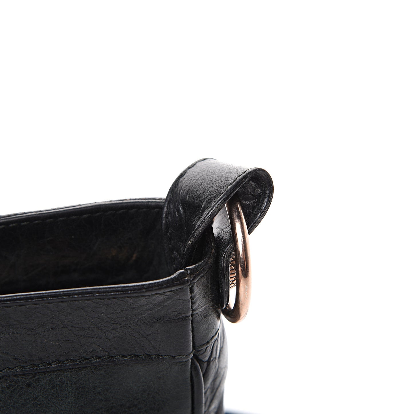 Agneau Giant 12 Rose Gold Hardware Hip Black