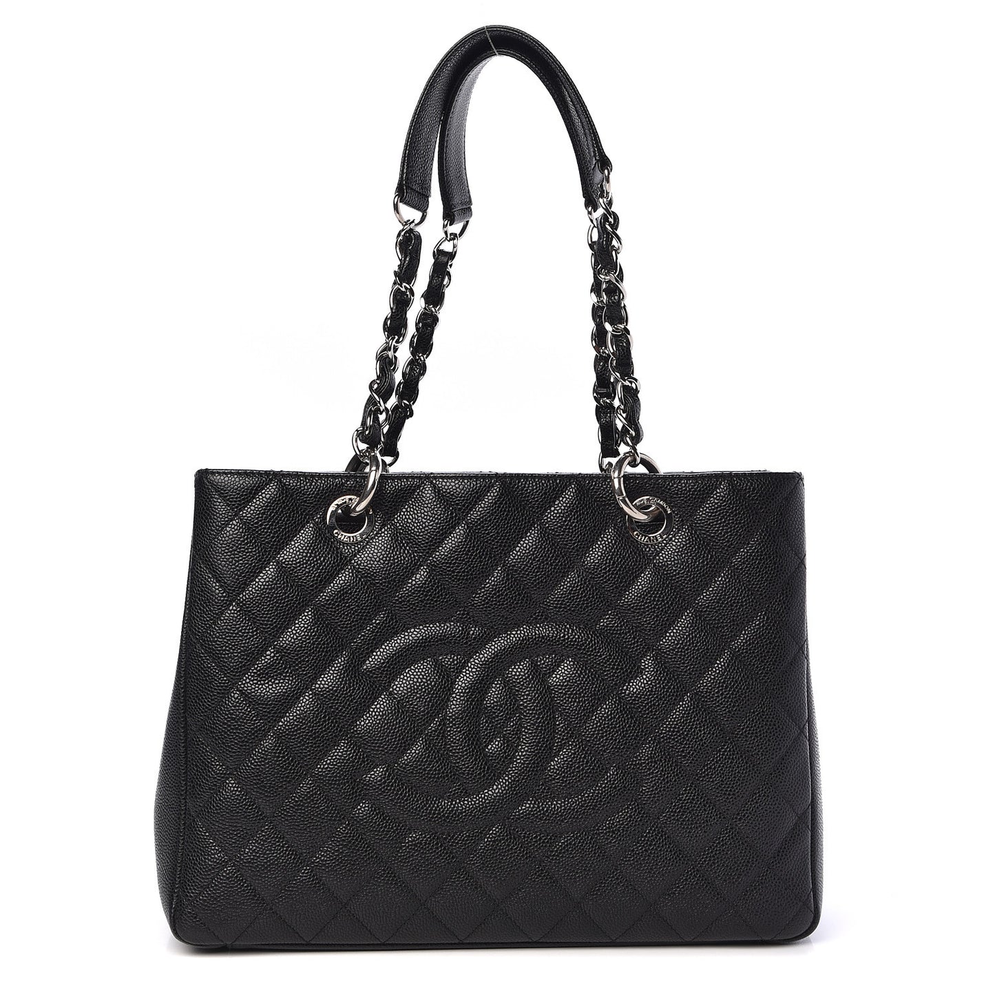 Caviar Quilted Grand Shopping Tote GST Black