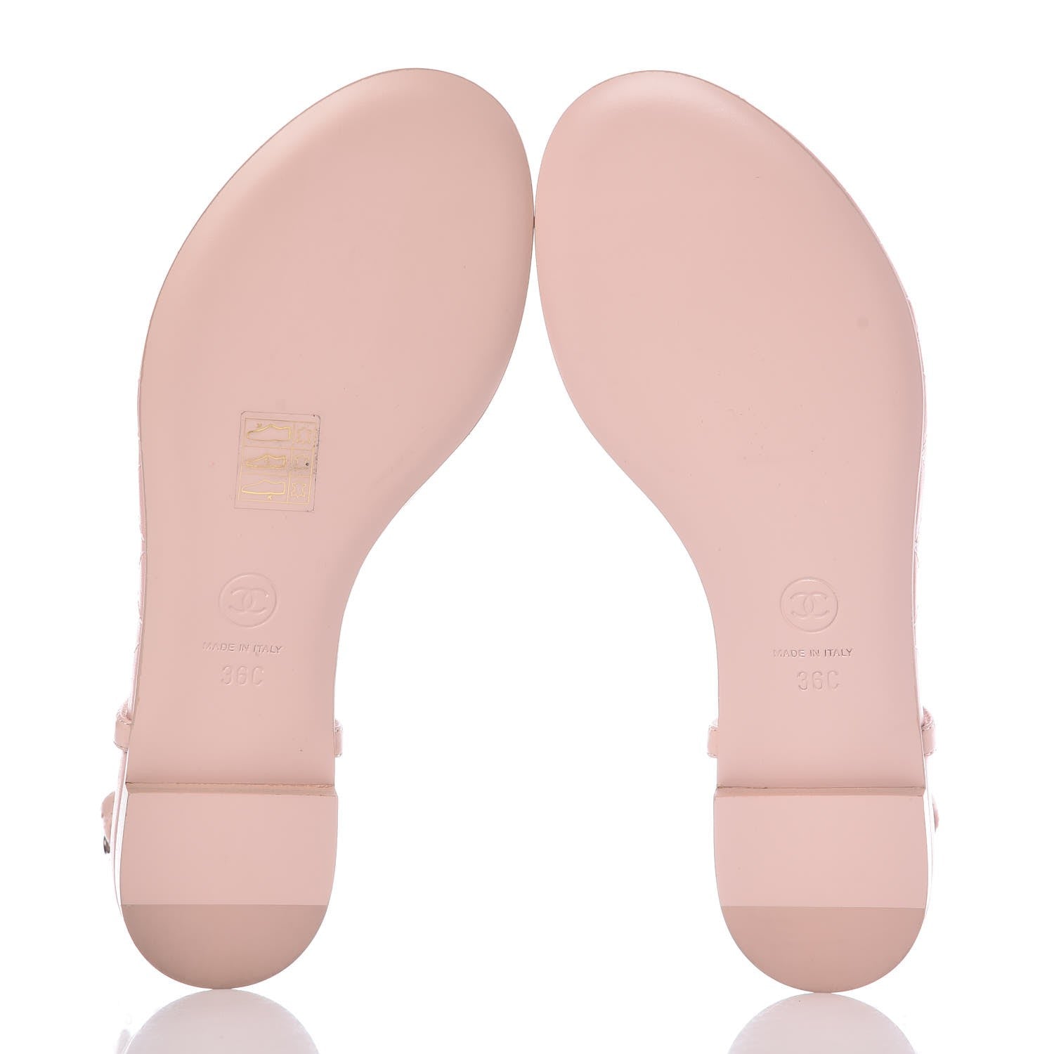 Chanel Lambskin CC Thong Sandals 36 Pink 5 of 8