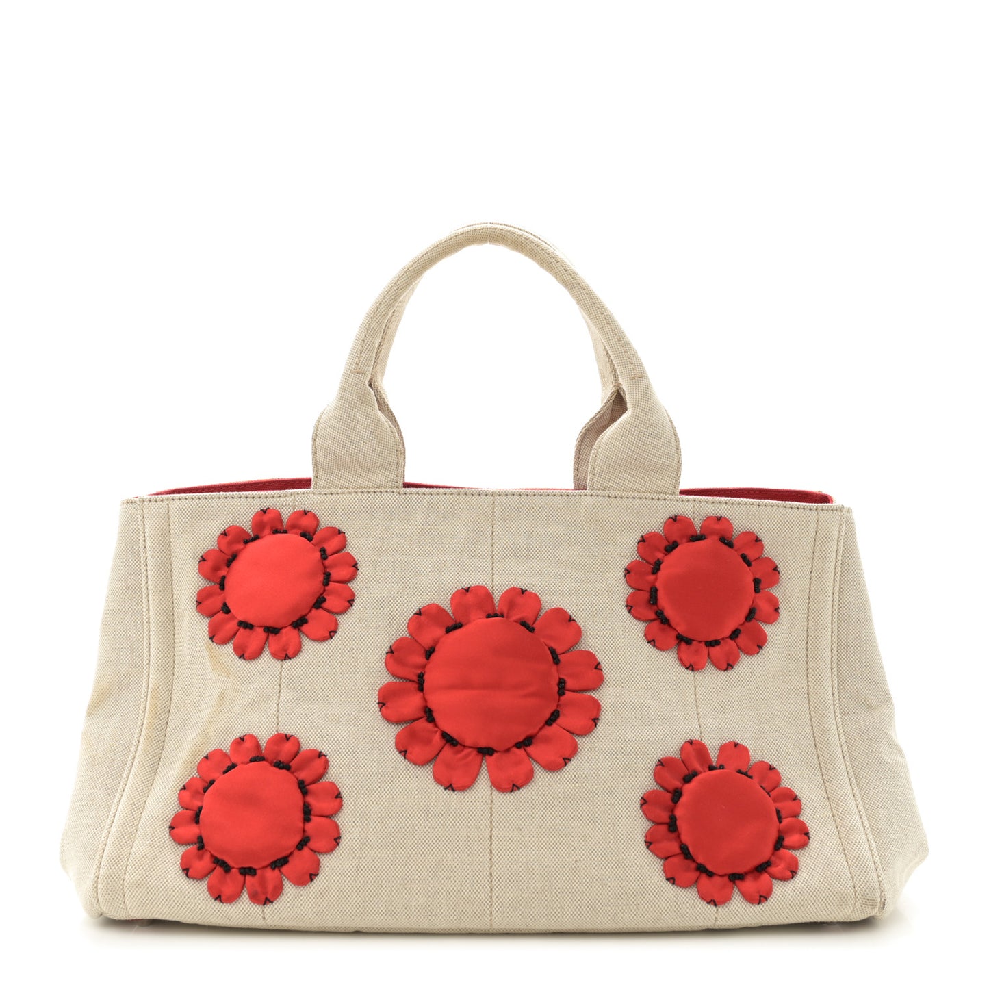 Mistolino Canapa Large Tote Naturale Rosso