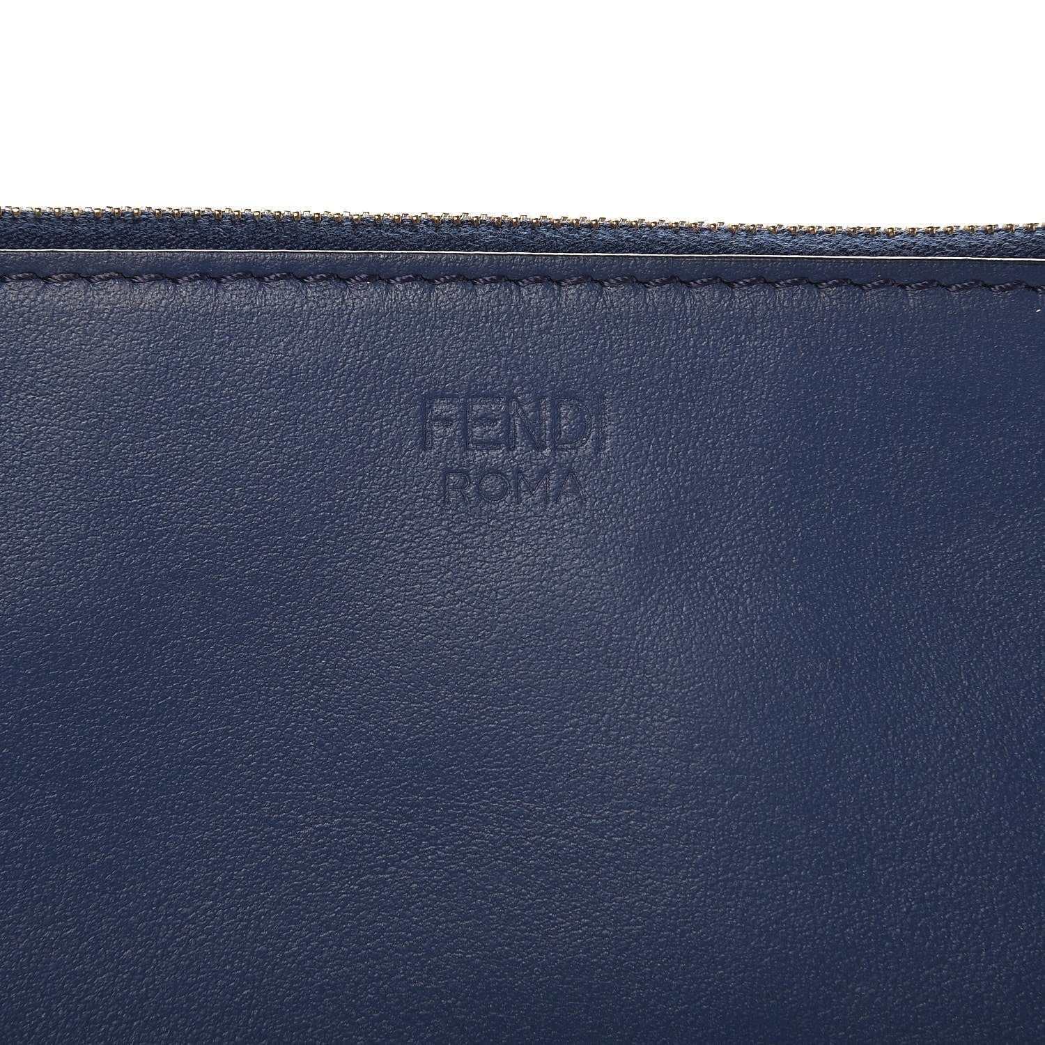 Fendi Vitello Century Opaco F is Fendi Pouch Blu Scuro 8 of 8