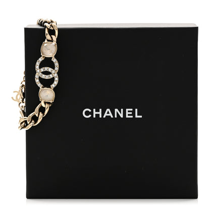 Chanel Glass Crystal CC Chain Bracelet Gold 4 of 4
