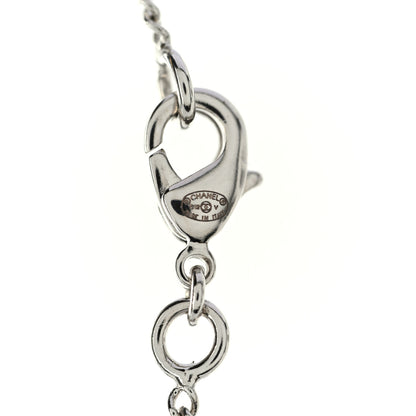 Chanel Crystal Timeless CC Necklace Silver 5 of 6