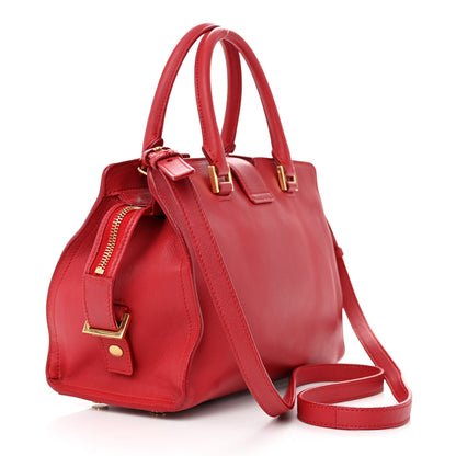 Saint Laurent Calfskin Baby Monogram Cabas Red 3 of 17
