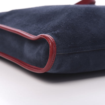 Gucci Suede Calfskin Large Rajah Chain Tote New Blue Romantic Cherry 8 of 12