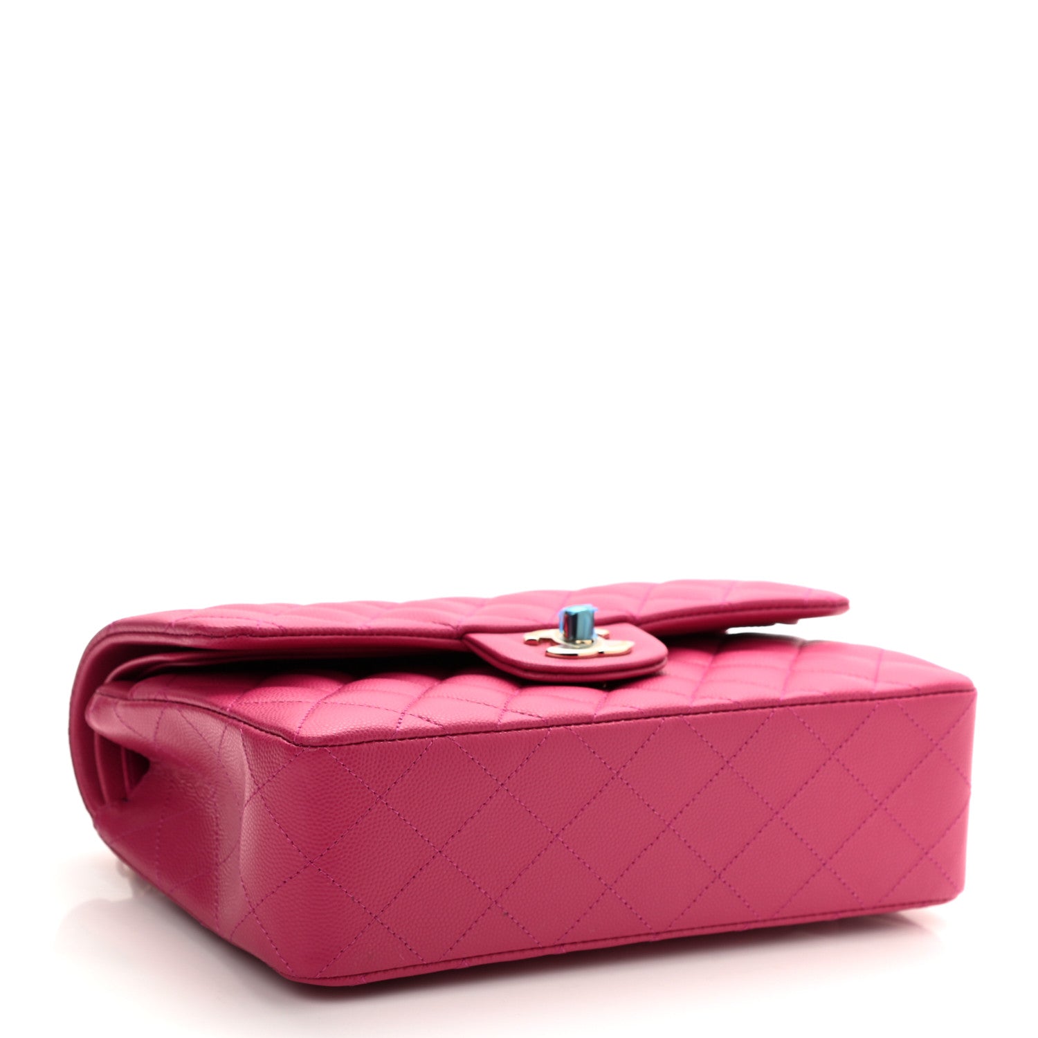 Chanel Caviar Quilted Small Double Flap Fuchsia 4 of 10