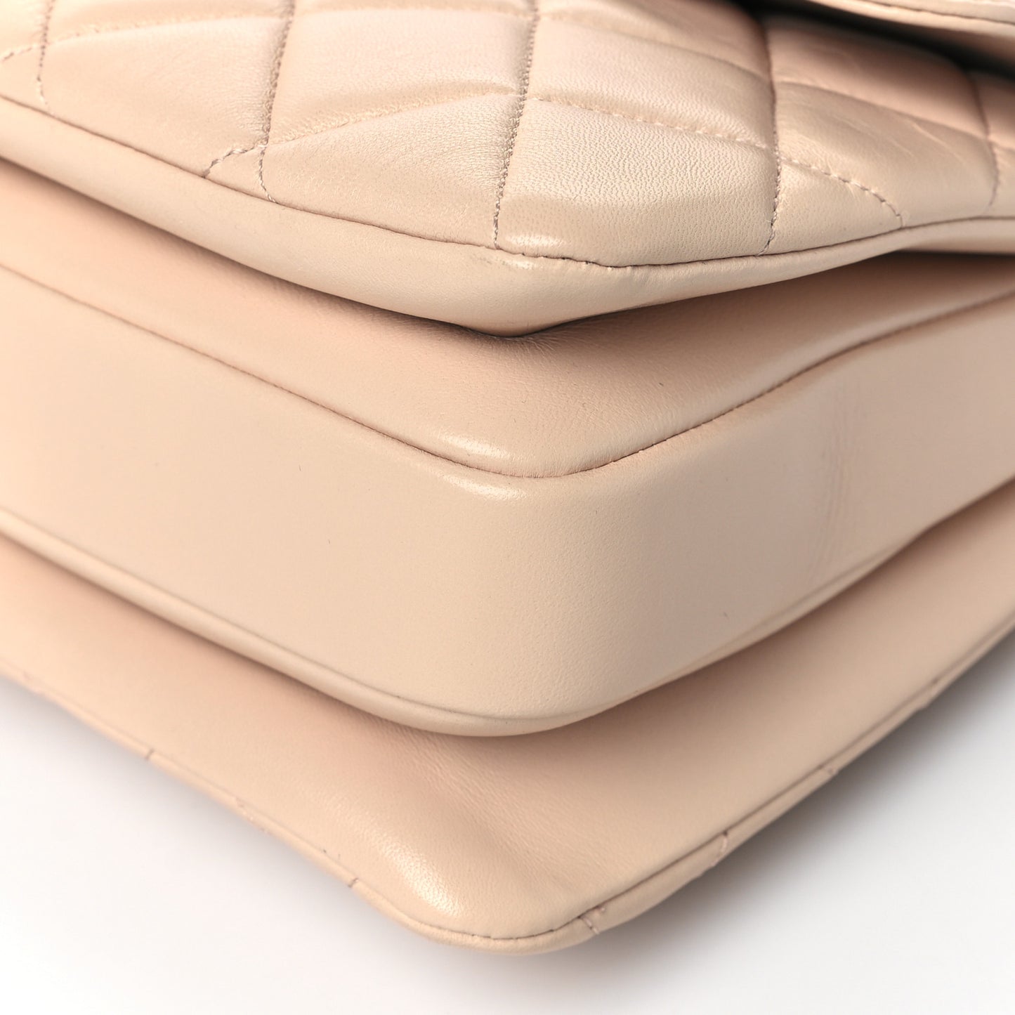 Lambskin Quilted Small Trendy CC Dual Handle Flap Bag Light Beige