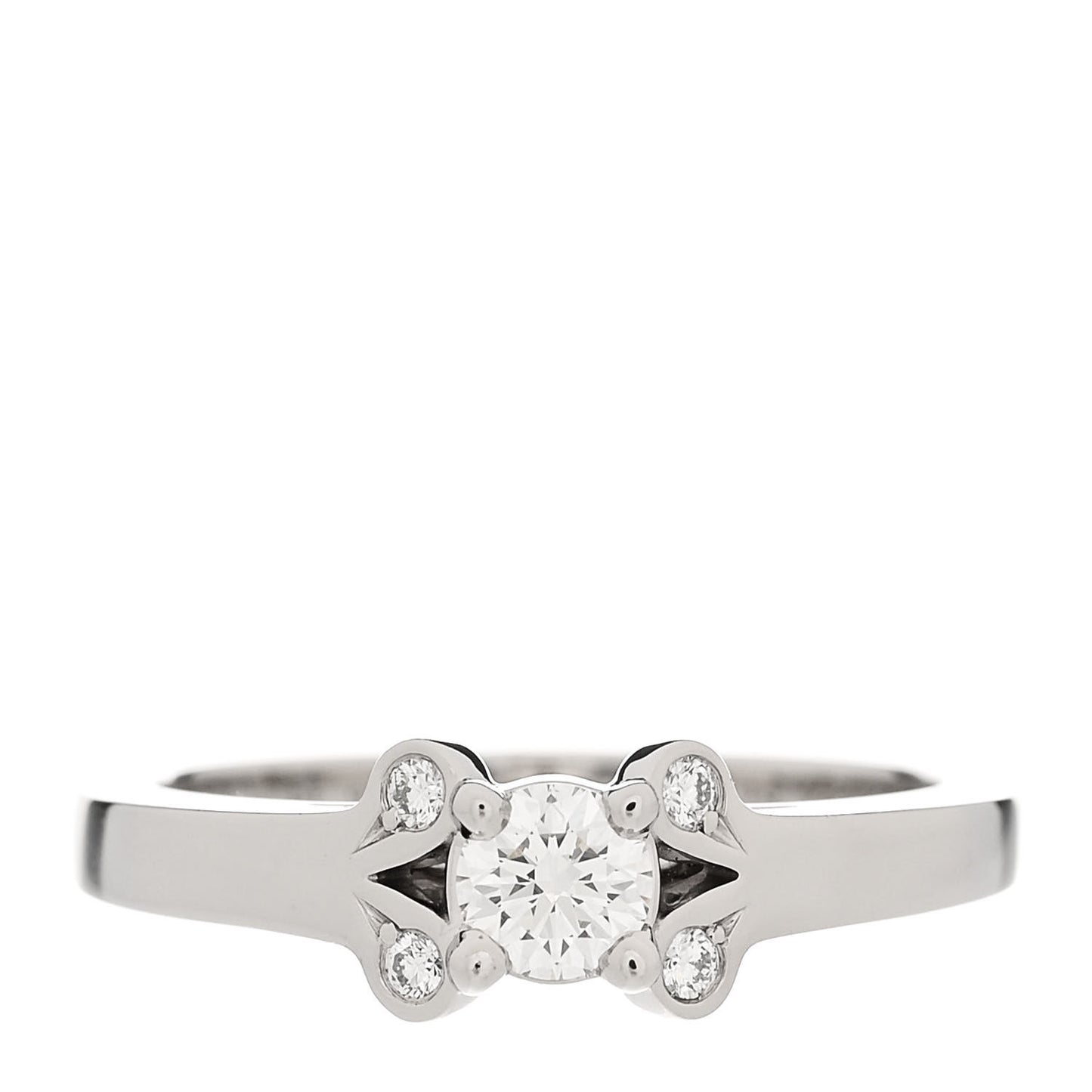 Platinum Diamond .19ct Ballerine Solitaire Engagement Ring 48 4.5