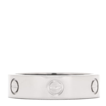 Cartier 18K White Gold 6mm LOVE Ring 64 10.75 1 of 4