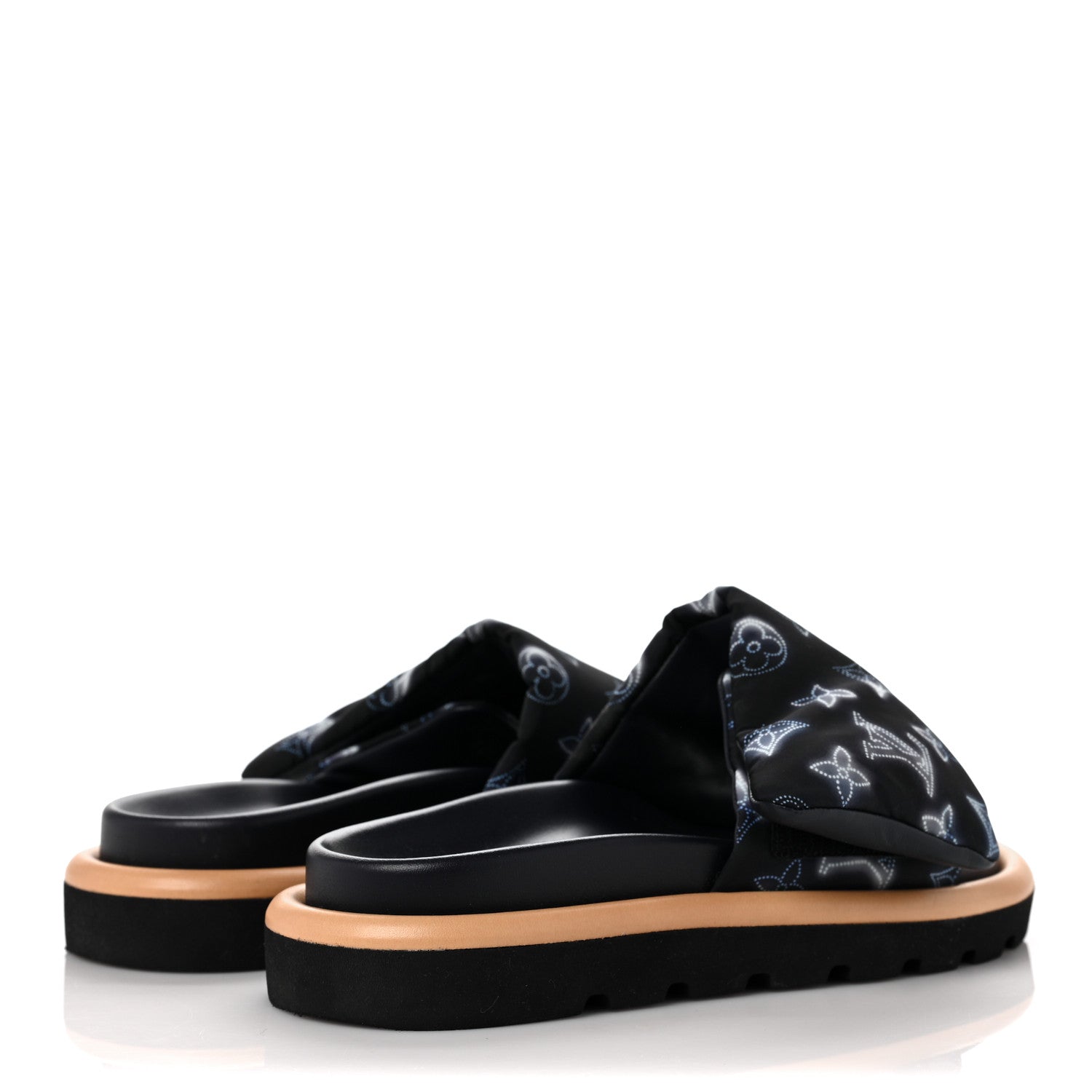 Louis Vuitton Nylon Monogram Womens Pool Pillow Comfort Mules 36 Navy Blue 4 of 7