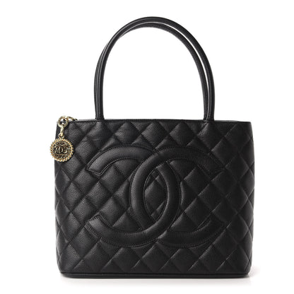 Chanel Caviar Quilted Medallion Tote Black 1 of 10