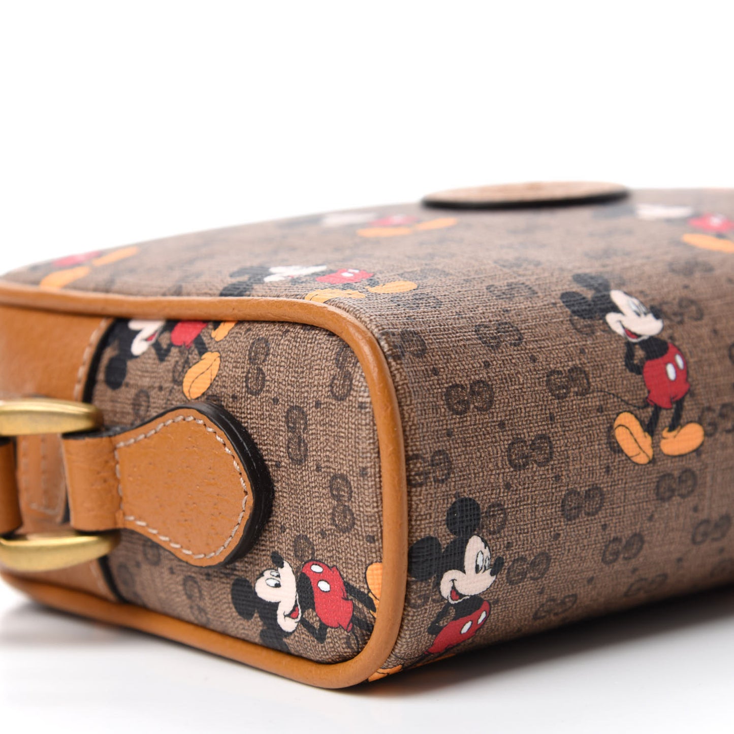 X DISNEY Mini Vintage GG Supreme Monogram Mickey Mouse Shoulder Bag Beige Vintage Sun Oil