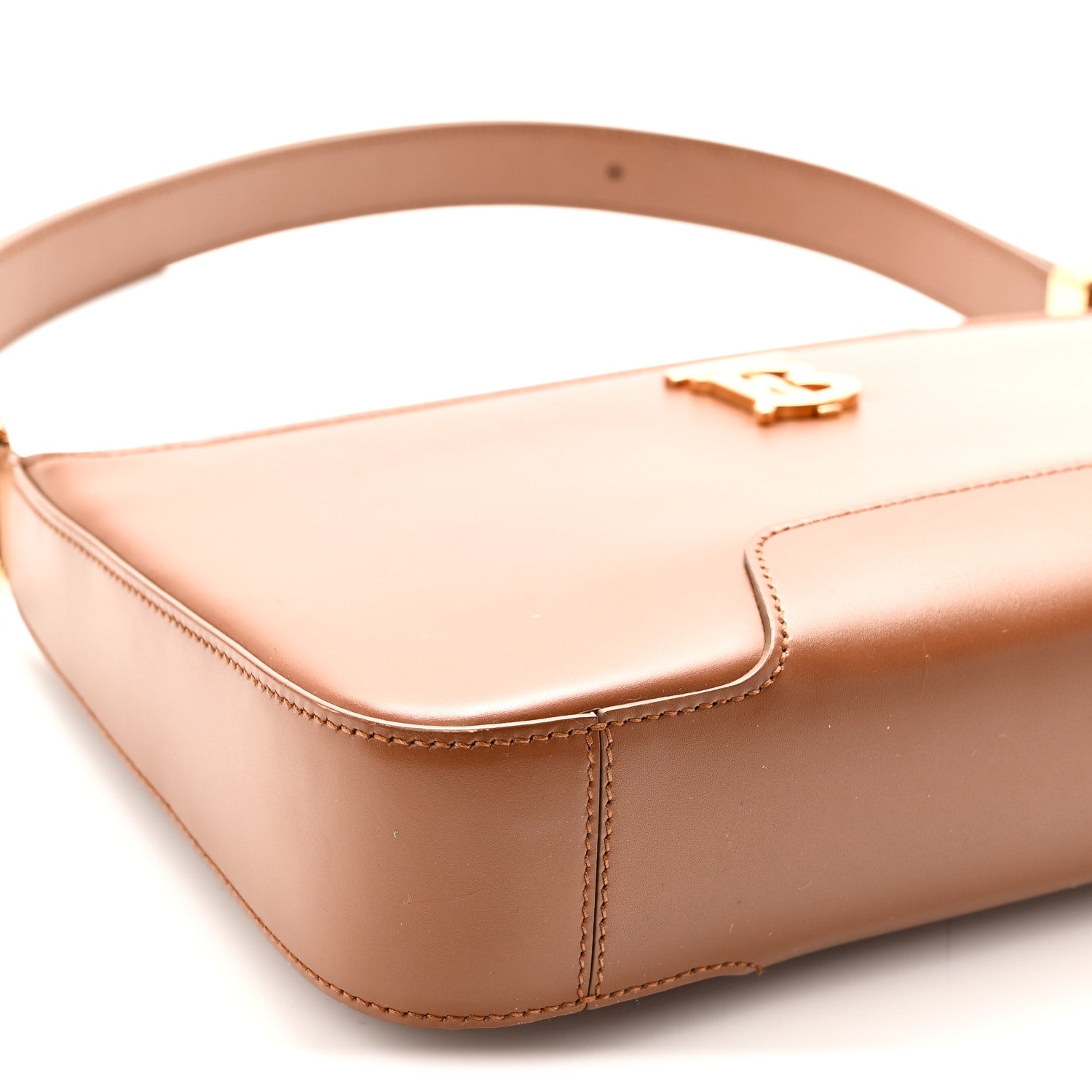 Burberry Smooth Calfskin TB Shoulder Bag Warm Tan 8 of 9