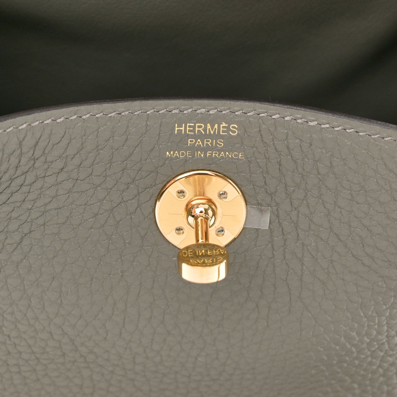 Hermes Taurillon Clemence Mini Lindy 20 Gris Meyer 6 of 11