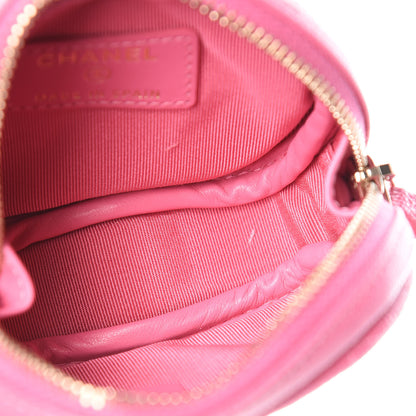 Chanel Iridescent Caviar Quilted Zip Around Classic Coin Purse Pink 6 of 9