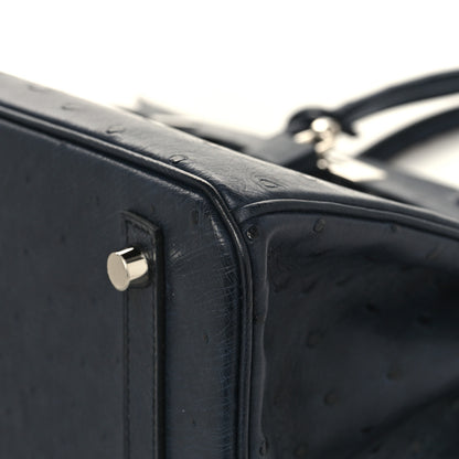 Hermes Ostrich Birkin 30 Bleu Indigo 11 of 14