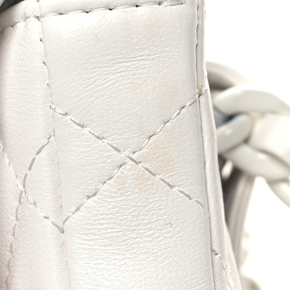 Chanel Lambskin Lacquered Metal Quilted Flap Chain Belt Bag White 13 of 13