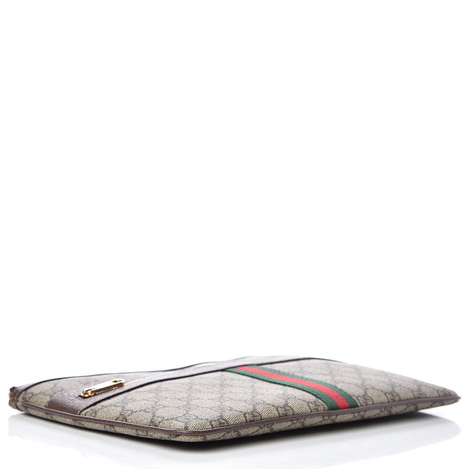 Gucci GG Supreme Monogram Large Ophidia Pouch Clutch Brown 4 of 8