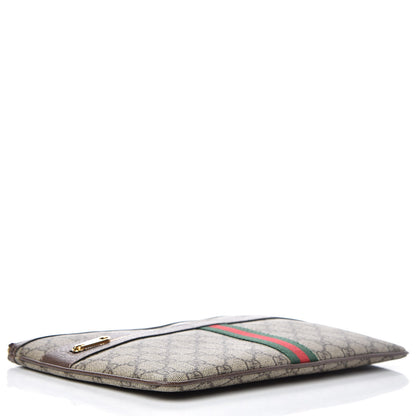 Gucci GG Supreme Monogram Large Ophidia Pouch Clutch Brown 4 of 8