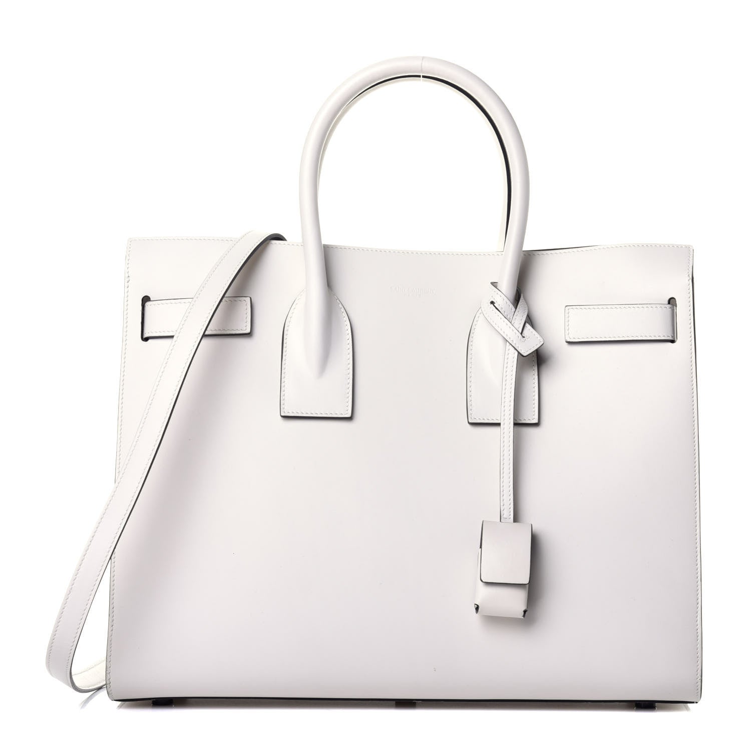 Saint Laurent Grained Calfskin Small Sac De Jour Dove Porcellana Black 1 of 12