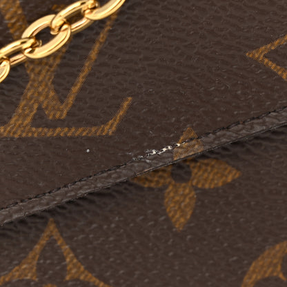 Louis Vuitton Monogram Pochette Felicie Chain Wallet Fuchsia 11 of 12