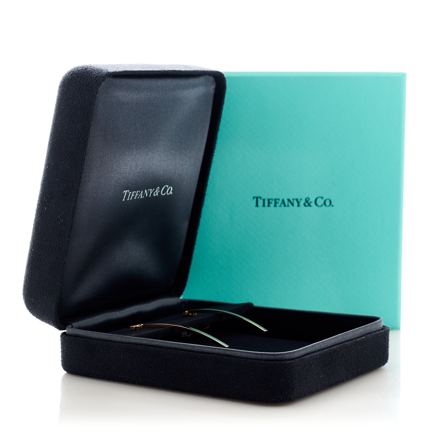 Tiffany 18K Yellow Gold T Bar Earrings 5 of 5