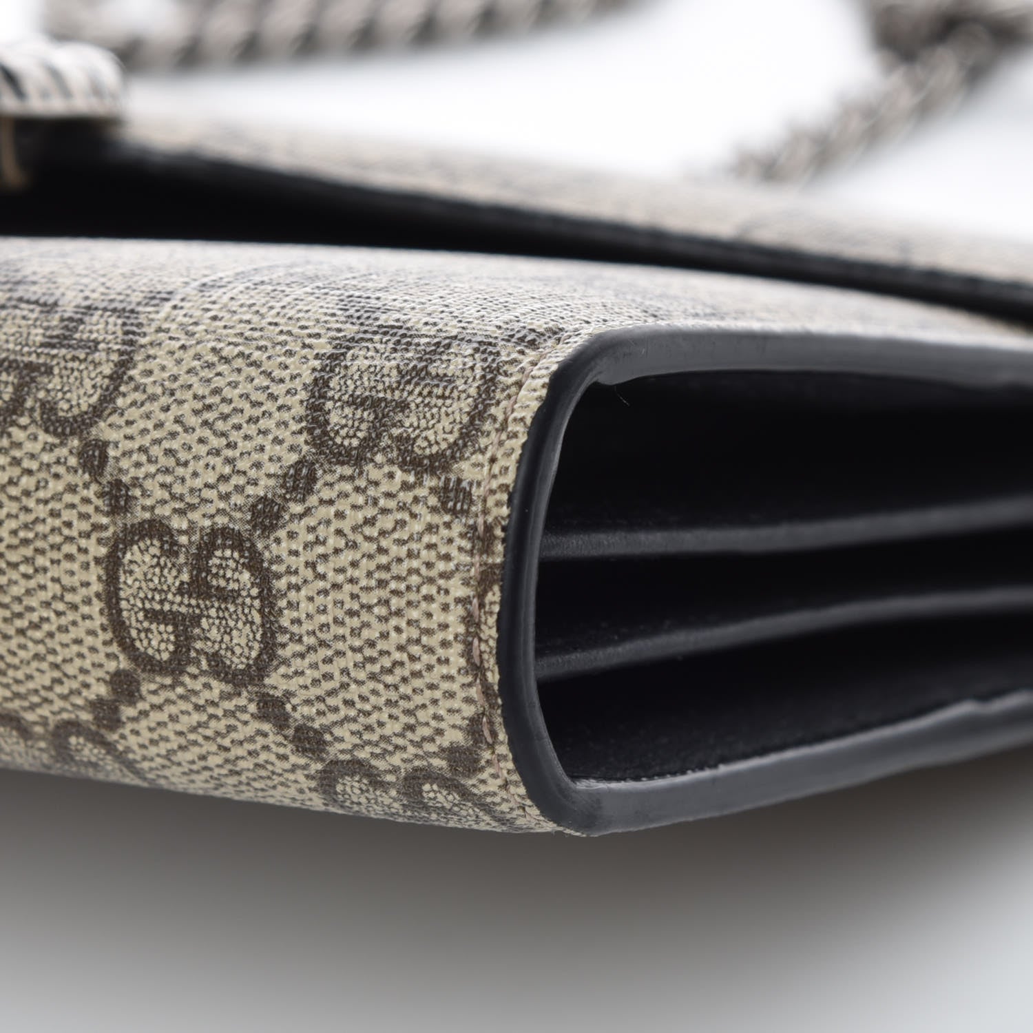 Gucci GG Supreme Monogram Mini Dionysus Chain Wallet Beige Black 6 of 10
