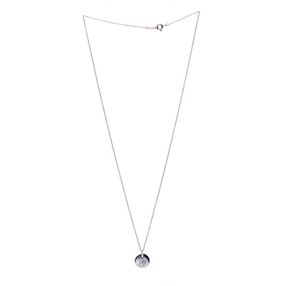 Tiffany Sterling Silver Letter G Round Pendant Necklace 3 of 7