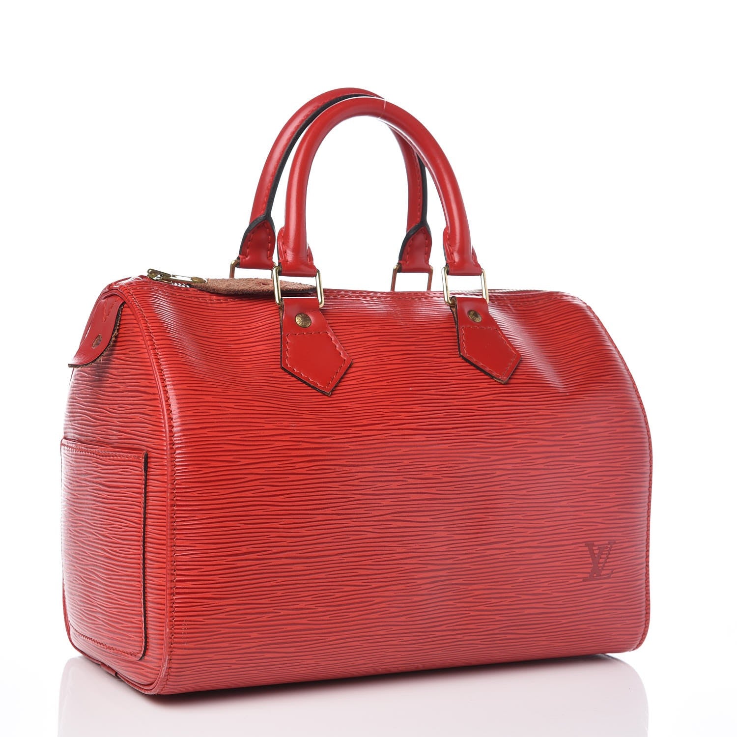 Louis Vuitton Epi Speedy 25 Castillan Red 3 of 14