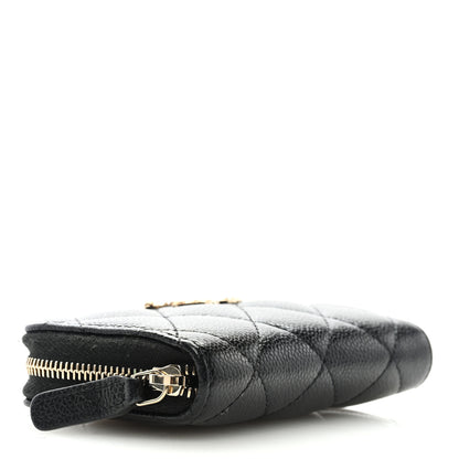 Chanel Caviar Quilted Multi Chain CC Zip Coin Purse Black 4 of 7