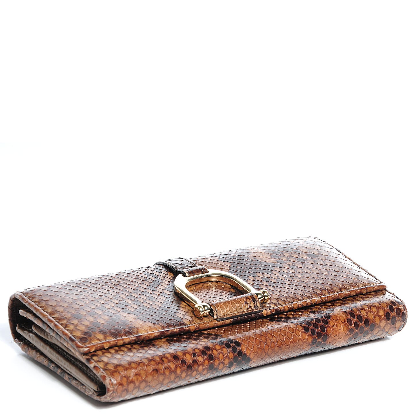 Python Stirrup Continental Wallet Brown